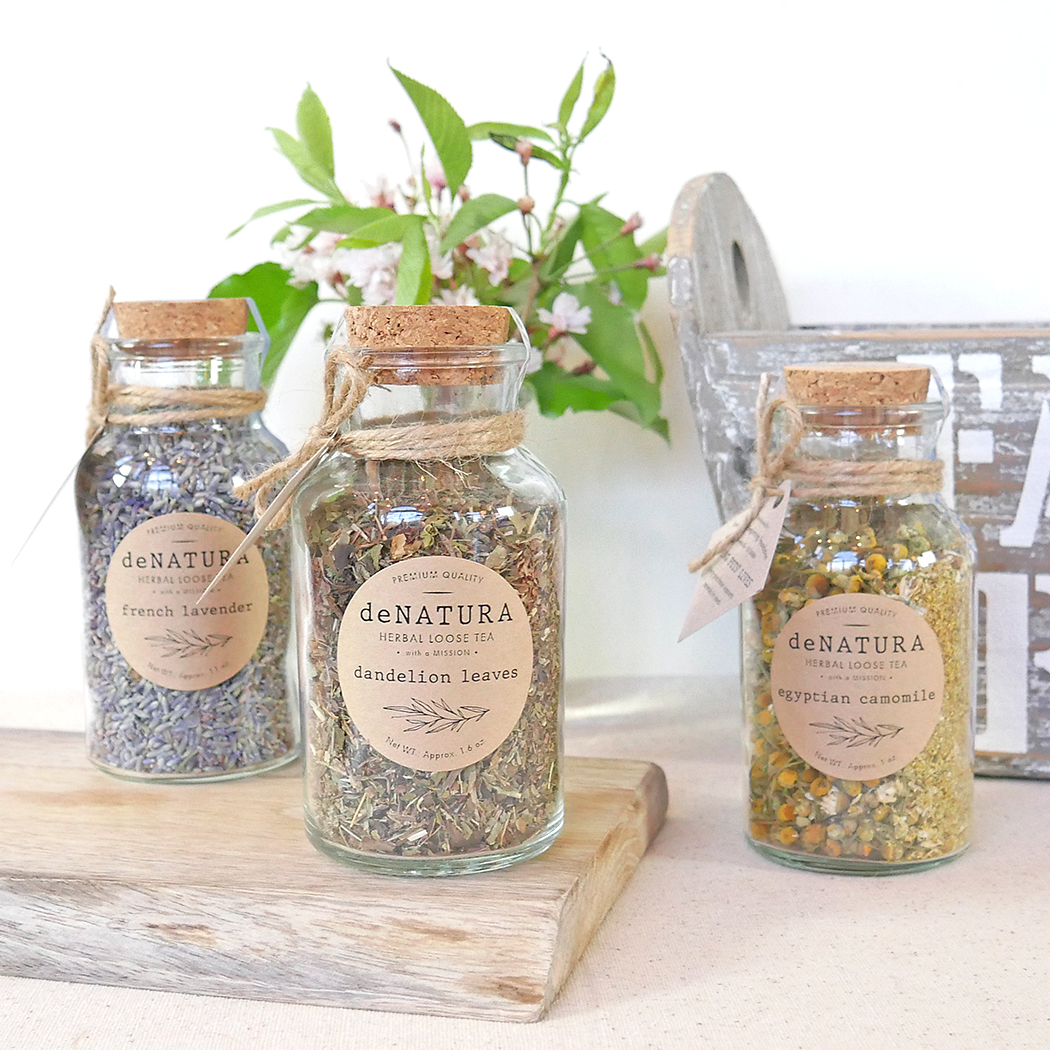 selection of herbs in glass jar